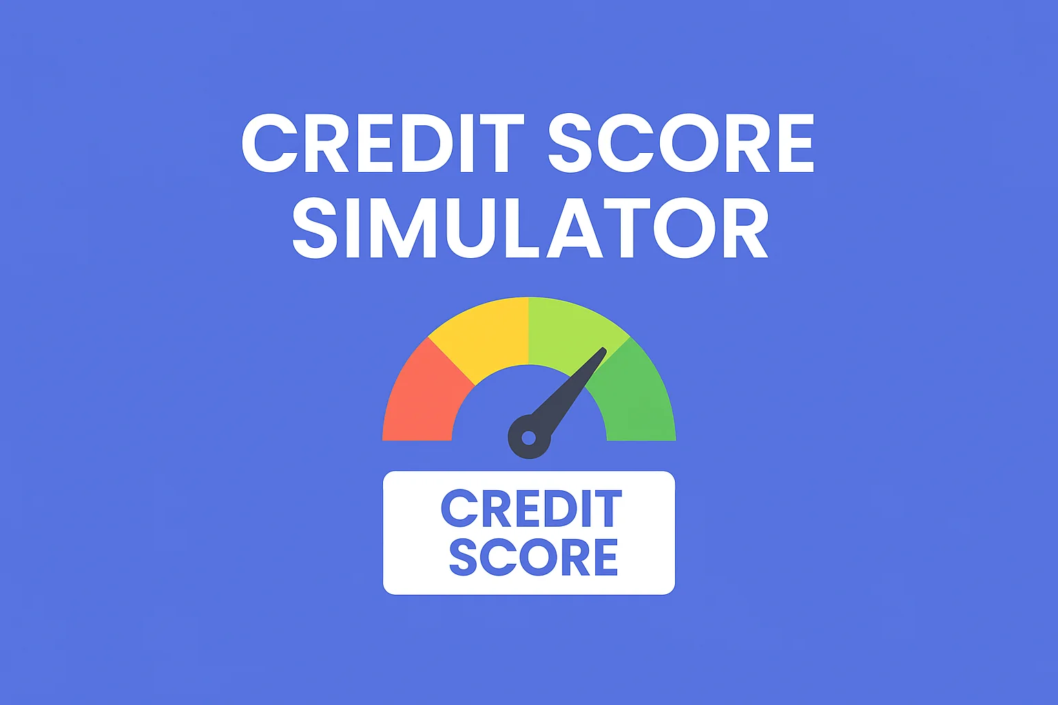 Credit score simulator interface