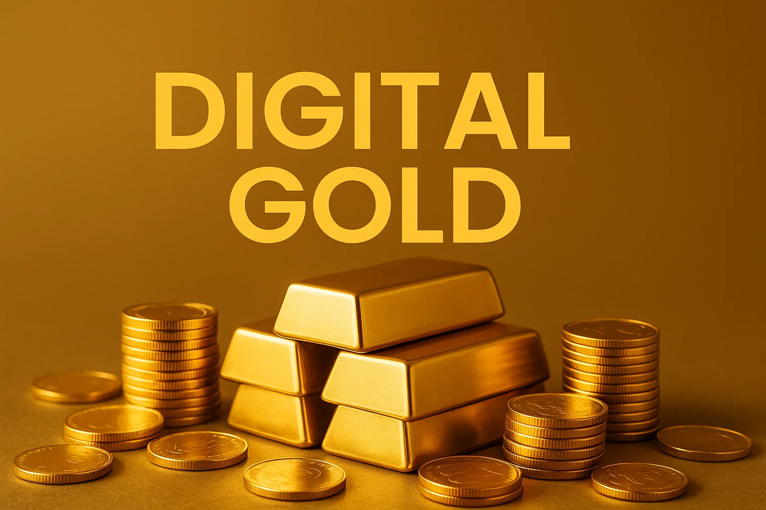Digital gold investment illustration